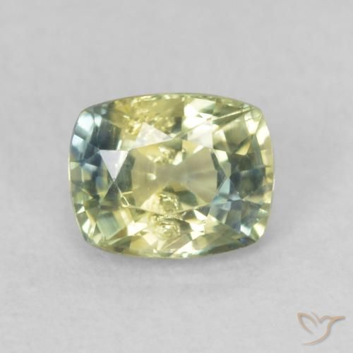 0.55ct طبيعي متعدد الألوان زفير, وسادة, قليلا جدا