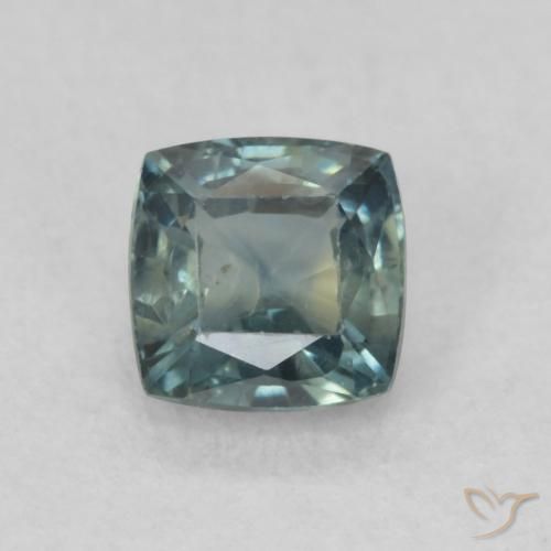 0.65ct طبيعي أخضر مزرق زفير, وسادة, قليلا جدا