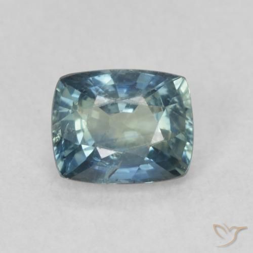0.85ct طبيعي Teal Blue زفير, وسادة, قليلا جدا