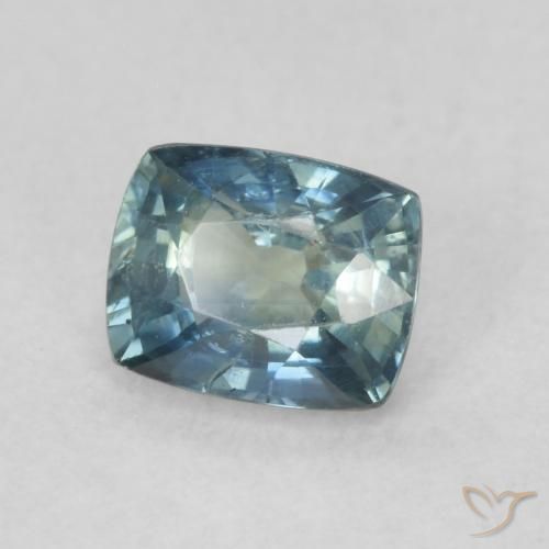 زفير Teal Blue طبيعي، وسادة، 0.85 قيراط، قليلا جدا