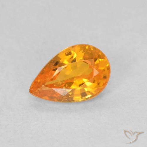 0.50ct طبيعي برتقالي زاهى زفير, شكل الكمثرى, قليلا جدا