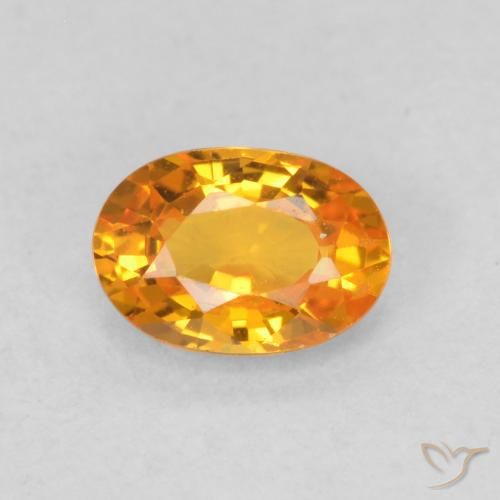 0.68ct طبيعي برتقالي زاهى زفير, بيضوي, قليلا جدا