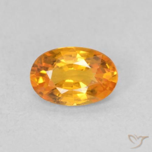 0.55ct طبيعي برتقالي زاهى زفير, بيضوي, قليلا جدا