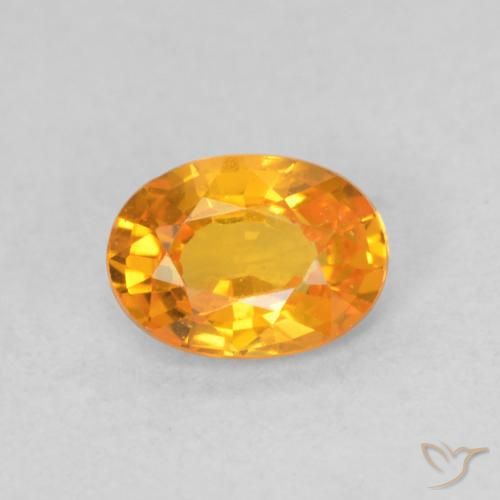 0.59ct طبيعي برتقالي زاهى زفير, بيضوي, قليلا جدا