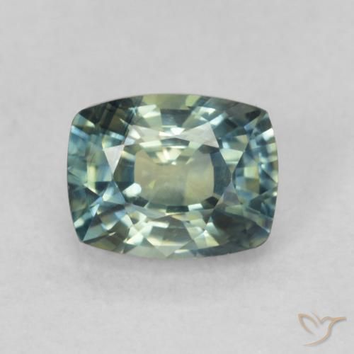 0.76ct طبيعي أخضر أزرق متوسط زفير, وسادة, VVS-VS