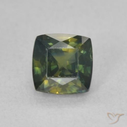 0.67ct طبيعي أخضر مصفر زفير, وسادة, VVS-VS