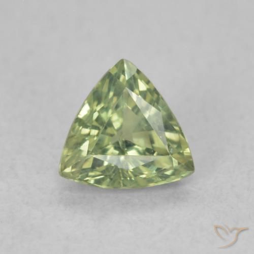 0.55ct طبيعي أخضر دافئ زفير, مثلثى, قليلا جدا
