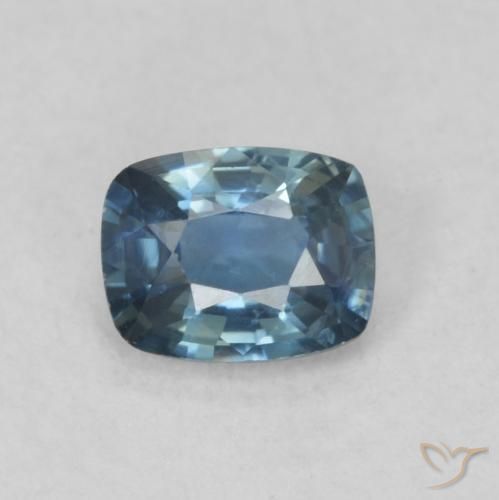 0.52ct طبيعي أزرق بحرى غامق زفير, وسادة, قليلا جدا