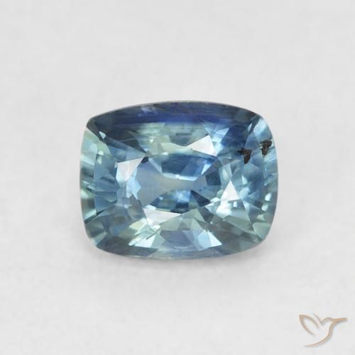 0.74ct طبيعي ازرق غامق زفير, وسادة, قليلا جدا