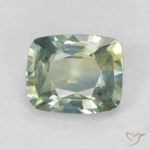 0.92ct طبيعي أخضر مصفر زفير, وسادة, VVS