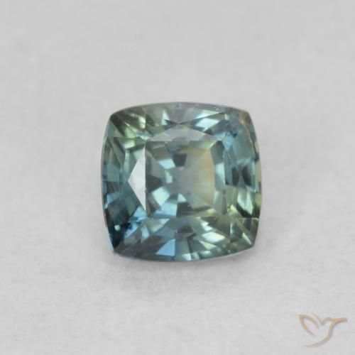 0.54ct طبيعي Teal Blue زفير, وسادة, قليلا جدا