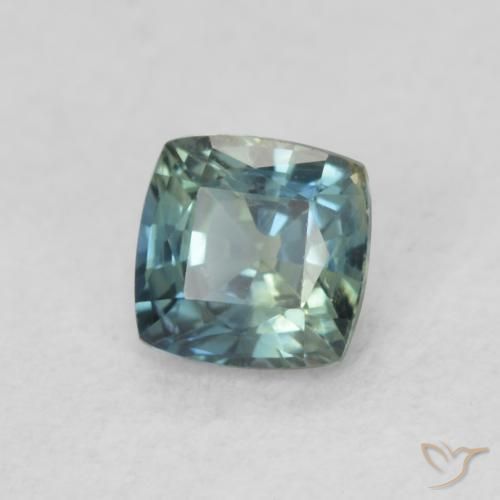 زفير Teal Blue طبيعي، وسادة، 0.54 قيراط، قليلا جدا