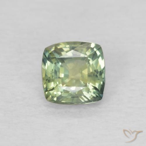0.45ct طبيعي أخضر مصفر زفير, وسادة, VVS-VS