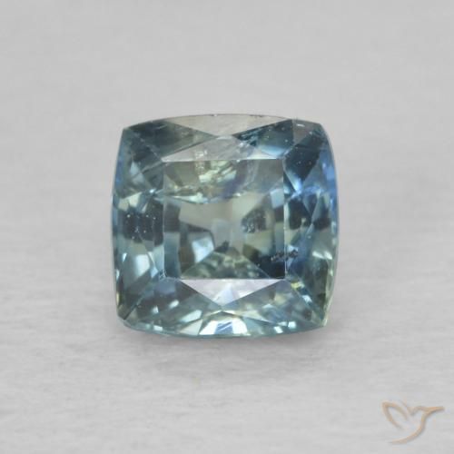 0.76ct طبيعي أخضر أزرق زفير, وسادة, VS-SI