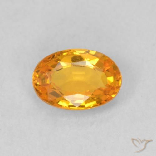 0.63ct طبيعي برتقالى مشمشى زفير, بيضوي, VVS-VS