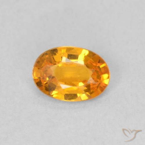 0.50ct طبيعي برتقالي زاهى زفير, بيضوي, VVS-VS