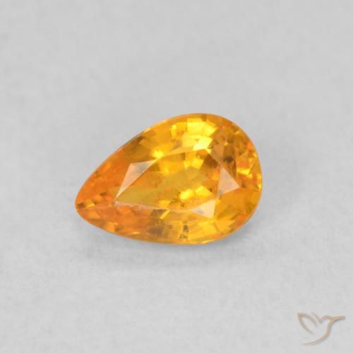 0.49ct طبيعي برتقالي زاهى زفير, شكل الكمثرى, VVS-VS