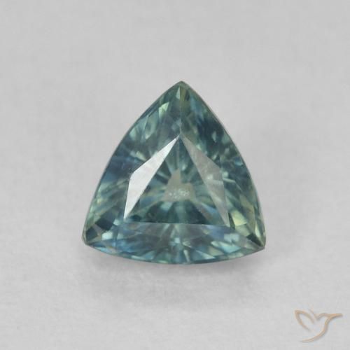 0.73ct طبيعي Teal Blue زفير, مثلثى, قليلا جدا