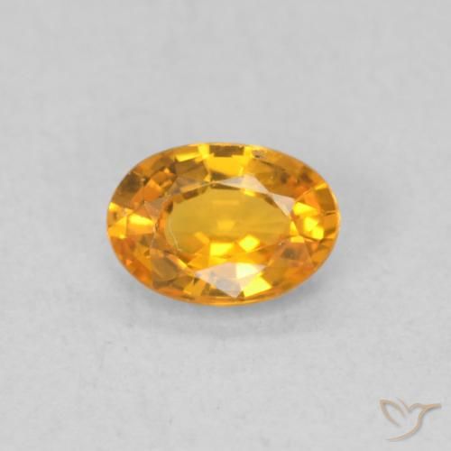 0.52ct طبيعي برتقالى مشمشى زفير, بيضوي, قليلا جدا