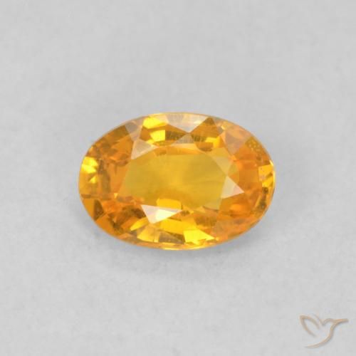 0.62ct طبيعي برتقالى مشمشى زفير, بيضوي, قليلا جدا