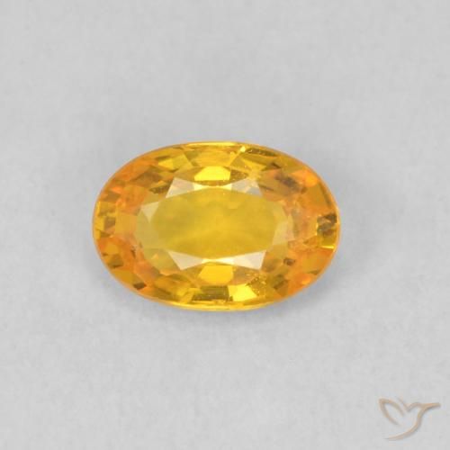 0.59ct طبيعي برتقالي زاهى زفير, بيضوي, قليلا جدا
