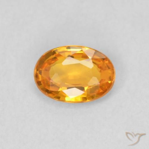 0.52ct طبيعي برتقالي زاهى زفير, بيضوي, VVS-VS