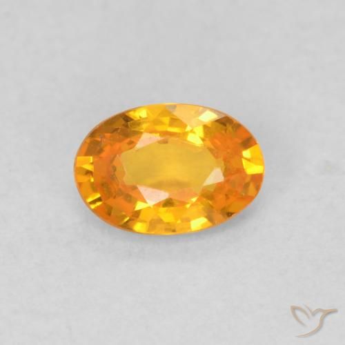 0.61ct طبيعي برتقالي زاهى زفير, بيضوي, VVS-VS