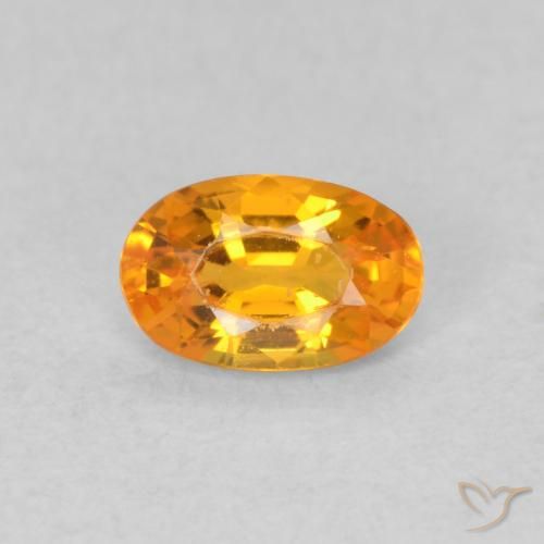 0.59ct طبيعي برتقالي زاهى زفير, بيضوي, VVS-VS