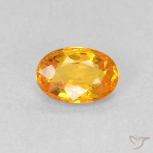 0.55ct طبيعي برتقالي زاهى زفير, بيضوي, VVS-VS