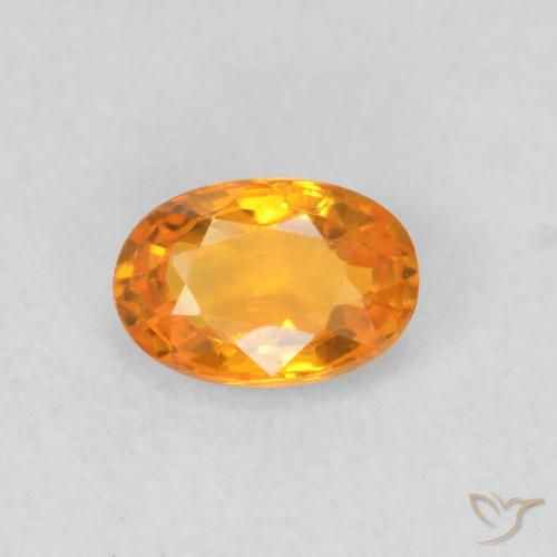 0.55ct طبيعي برتقالى متوسط زفير, بيضوي, VVS-VS