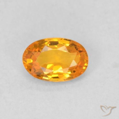 0.56ct طبيعي برتقالي زاهى زفير, بيضوي, VVS-VS