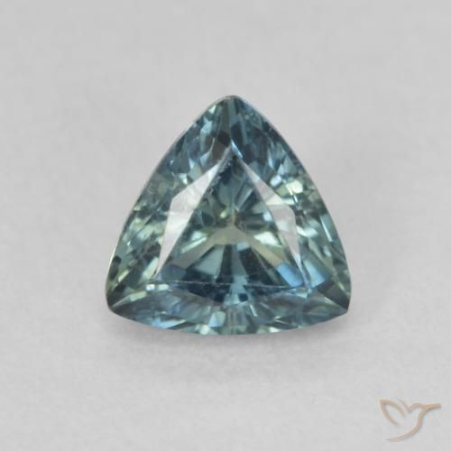 0.93ct طبيعي Teal Blue زفير, مثلثى, قليلا جدا
