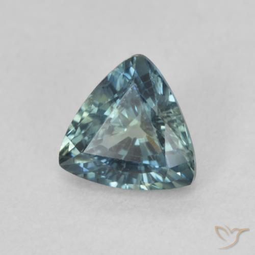 زفير Teal Blue طبيعي، مثلثى، 0.93 قيراط، قليلا جدا