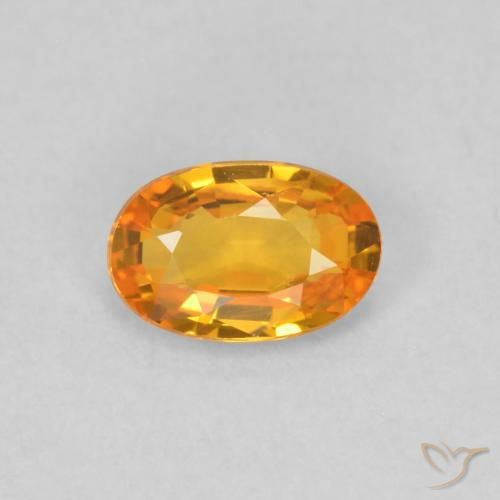 0.50ct طبيعي برتقالى مشمشى زفير, بيضوي, VVS-VS