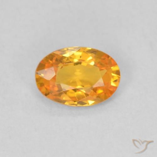 0.51ct طبيعي برتقالى مشمشى زفير, بيضوي, VVS-VS