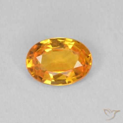 0.54ct طبيعي برتقالي زاهى زفير, بيضوي, VVS-VS