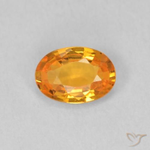 0.51ct طبيعي برتقالي زاهى زفير, بيضوي, VVS-VS