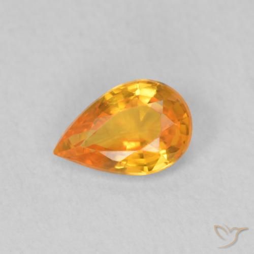 0.47ct طبيعي برتقالي زاهى زفير, شكل الكمثرى, VVS-VS