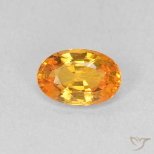 0.58ct طبيعي برتقالي زاهى زفير, بيضوي, VVS-VS