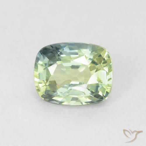 0.74ct طبيعي اخضر المريمية فاتح جدا زفير, وسادة, VVS-VS