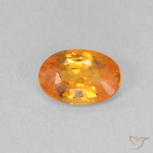 0.55ct طبيعي برتقالي زاهى زفير, بيضوي, VVS-VS