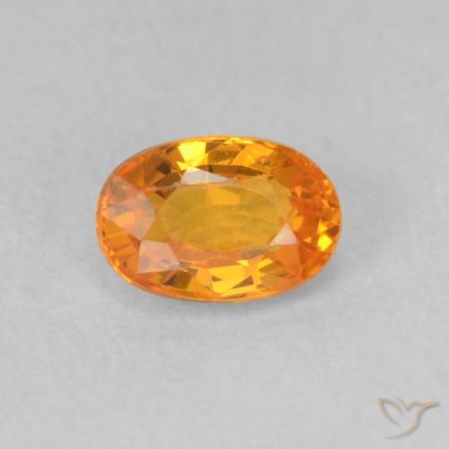 0.70ct طبيعي برتقالي زاهى زفير, بيضوي, VVS-VS