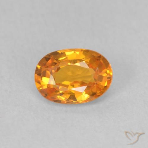 0.57ct طبيعي برتقالي زاهى زفير, بيضوي, VVS-VS