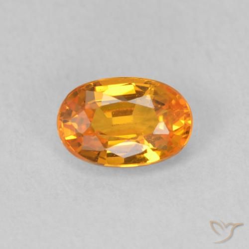 0.64ct طبيعي برتقالى متوسط زفير, بيضوي, VVS