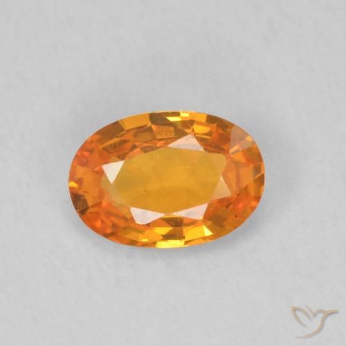 0.58ct طبيعي برتقالى متوسط زفير, بيضوي, VVS