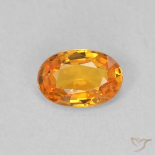 0.51ct طبيعي برتقالي زاهى زفير, بيضوي, VVS