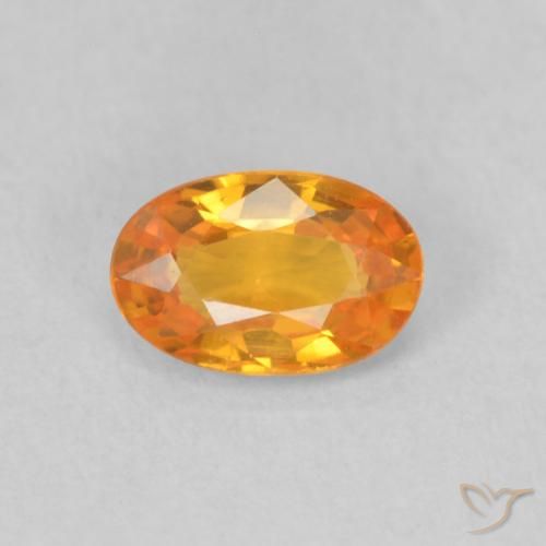 0.55ct طبيعي برتقالي زاهى زفير, بيضوي, VVS