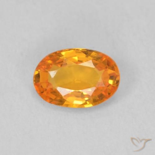0.53ct طبيعي برتقالي زاهى زفير, بيضوي, VVS