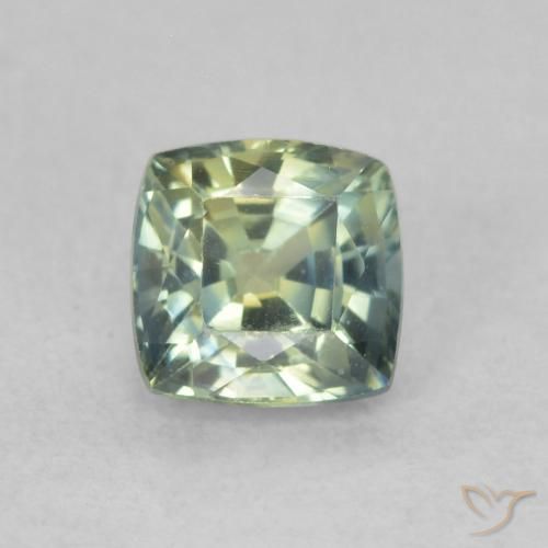0.75ct طبيعي أخضر مصفر زفير, وسادة, VVS-VS
