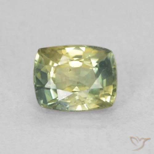 0.66ct طبيعي أخضر مصفر زفير, وسادة, VVS-VS